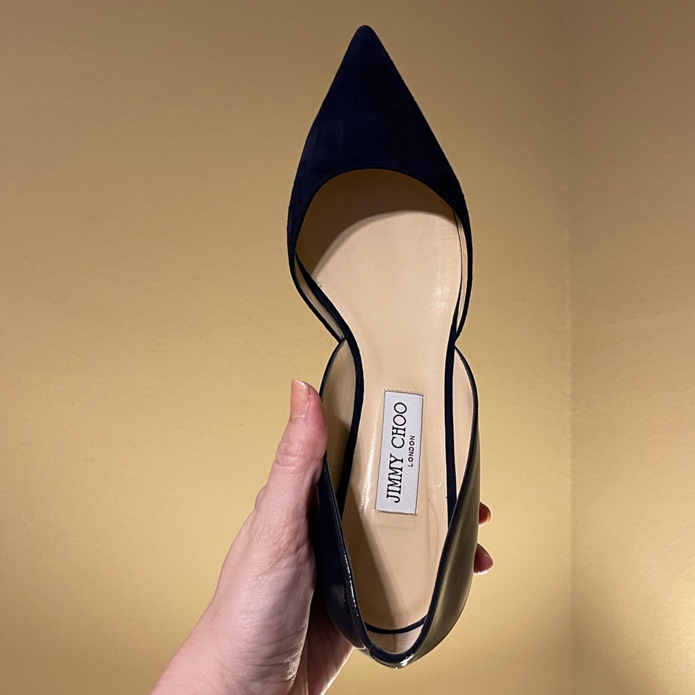 Jimmy Choo Darylin 50 Navy Patent/Navy Suede